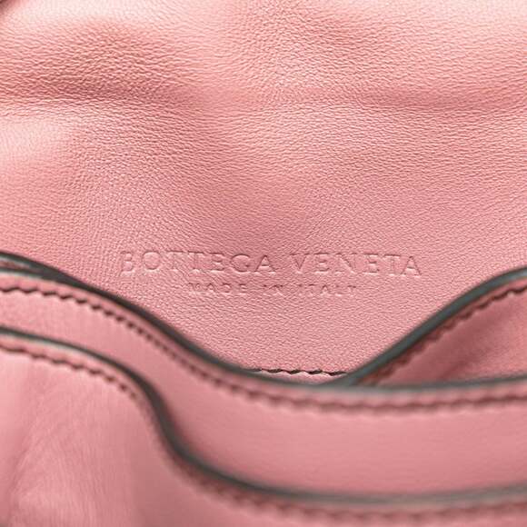 BOTTEGA VENETA Pink Leather Intrecciato Shoulder Bag - Picture 9 of 11